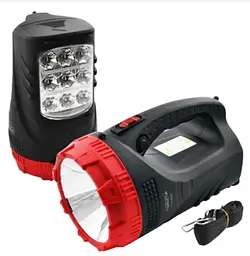 Ліхтар похідний акумуляторний YJ-2827 3W + 9led прожектор + 3 режими - мініатюра 4