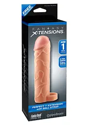 Насадка на пеніс Pipedream Fantasy X-tensions Perfect Extension 17.7 см тілесний - мініатюра 2