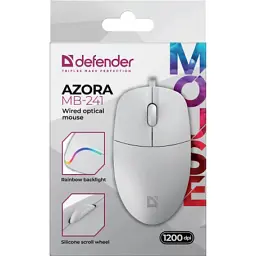 Мишка Defender Azora MB-241 LED USB White (52242) - мініатюра 4