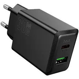 МЗП Hoco N71 Nuevo PD30W+QC3.0 (1USB-A/1C) Black - мініатюра 2