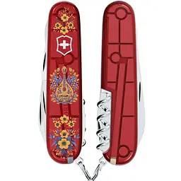 Ніж Victorinox Climber Ukraine 91мм 14функ черв прозор Українські мотиви - мініатюра 3