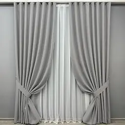 Комплект штор VR-Textil Ashen Night блекаут 2 шт 150x290 см світло-сірий (1840ш) - мініатюра 2