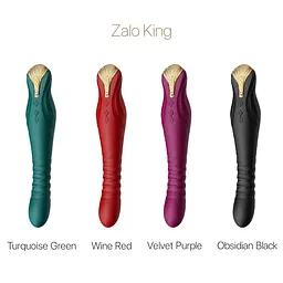 Смартвібратор-пульсатор Zalo - King Velvet Purple, кристал Swarovski - мініатюра 9