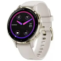 Смарт-годинник Garmin Venu 3S Soft Gold S. Steel Bezel with Ivory Case and S. Band (010-02785-04)