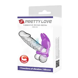Віброкільце Pretty Love Silas Vibrant Penis Ring 9.5 см фіолетовий - мініатюра 11