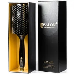 Щітка-брашинг для волосся Salon Professional дерев'яна кругла 43Ф