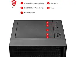 Корпус MSI MAG FORGE 321R AIRFLOW - миниатюра 7