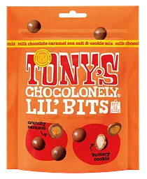 Драже Tony's Chocolonely Lil' Bits з карамеллю, морською сіллю та печивом 113г