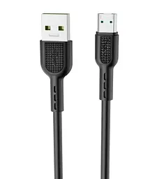 Кабель Hoco X33 Micro 4A Surge flash charging data cable Black - мініатюра 1