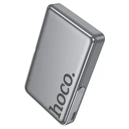 Батарея універсальна HOCO 10000mAh Sunlight PD/20W Magnetic with stand Metal Grey (Q36A / 714987) - мініатюра 5