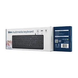Клавіатура Gembird Slim Multimedia USB Black (KB-MCH-05-CYRL) - мініатюра 6