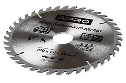 Диск пильний по дереву Apro 190 x 32 мм x 40T - мініатюра 2