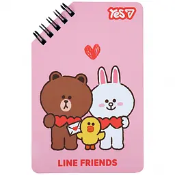 Блокнот Yes Line Friends Hearts 9.5x14.5 см 60 аркушів лінія (152226)