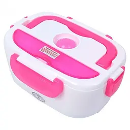 Електричний ланч-бокс контейнер Electronic Lunchbox YS 001 40 W з підігрівом рожевий термос для їжі - мініатюра 4