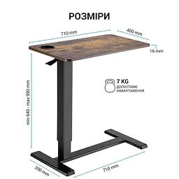 Геймерський стіл OfficePro ODM366 Dark Wood (ODM366B) - мініатюра 6