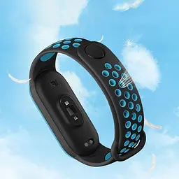 Ремінець Becover Vents Style для Xiaomi Mi Smart Band 7 Black-Blue (710503) - мініатюра 4