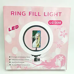 Кільцева лампа 33 см 10W з тримачем для телефону LED підсвічування кільцеве світло блогера візажиста фотографа Ring Light LC-330 - мініатюра 7