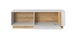 Тумба під телевізор Perfect Home Арко / Arco 1-дверна 1D/138 Білий глянець/дуб грандсон (PFH-091036) - мініатюра 2