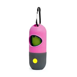 Диспенсер для пакетів із ліхтариком Dog Poop Bag Holder with Flash Light 1 рулон у комплекті 