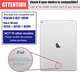 Чохол DAORANGE для iPad Air 3 10,5 дюймів (випущений у 2019 р.), чохол-підставка зі штучної шкіри для iPad - мініатюра 3