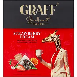 Чай зелений Graff Strawberry dream у пірамідках 36 г (20 шт. х 1.8 г)  - мініатюра 3
