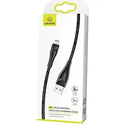 Кабель Usams MicroUSB U41 Braided 2A 1m [Black] [62242] - мініатюра 2