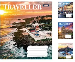 
Зошити учнівські 96 аркушів лінія. 1В Traveller 5 шт. в упаковці