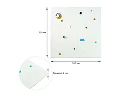 Панель стінова 3D STICKER WALL 700 * 700 * 4мм Зірки та місяць на білому фоні SW-00001970 - мініатюра 4