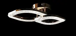 Люстра стельова LED Splendid Ray LT8005/1+1, 80W, золото/білий, сучасний стиль з димером