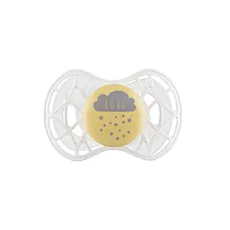 Пустушка Nuvita 7084 Air55 Cool ортодонтична 6m+ LOVE жовто-сіра NV7084SC - мініатюра 2