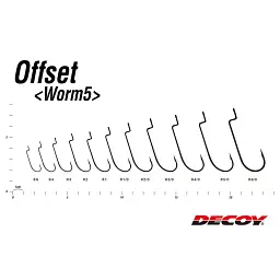 Гачок Decoy Worm5 Offset 1/0 (9 шт/уп) - мініатюра 2