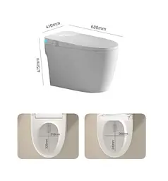 Унітаз-біде підлоговий з електронним управлінням Koer TB-0201 Smart 675x400x450mm із вбудованим бачком (KR6071) - мініатюра 9