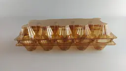 Упаковка для курячих яєць , 10 комірок, 50 шт, форма прямокутна, колір коричневий, ПЕТ для зберігання і транспортування