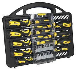Викрутки 1/4", бітотримач, 20 біт, SL,PH,PZ,Torx, кейс набір 34шт Stanley hoz0014108 - мініатюра 3