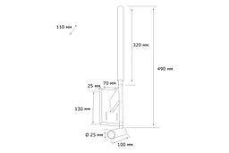 Настінний світильник MJ-Light KONO READ 3200K BK 15003 - мініатюра 9