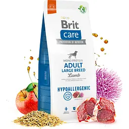 Сухий корм для собак великих порід Brit Care Dog Hypoallergenic Adult Large Breed, гіпоалергенний, з ягням, 1 кг - мініатюра 2