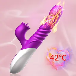 Вібратор Silicone Vibrator, USB, 10 Function &Thrusting Function, Heating - мініатюра 9