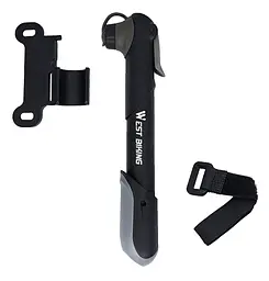 Насос велосипедний міні West Biking YP0711156 пластиковий чорний 100 Psi (G0001548) - мініатюра 2