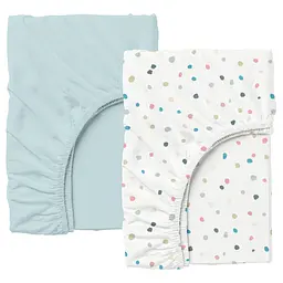 Набір простирадло на резинці 140х200 LIGHT BLUE / COLOR BLOTS COSAS (4822052087138)