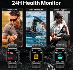 Смарт-годинник Oukitel BT-20 IP68 AMOLED Black-Orange - мініатюра 10