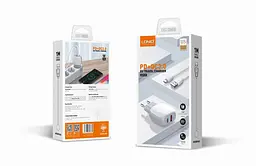 Комплект блок і кабель LDNIO Type-C to Lightning Cable A2313C 1USB і 1Type-C білий - мініатюра 5
