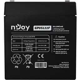Акумулятор Njoy GP05122F AGM 12V (12V/5Ah/60Wh) (BTVACEUOATF2FCN01B) [114633] - мініатюра 2