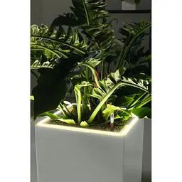 Вазон Lechuza Canto Premium Hight LED 40 білий блискучий (13770) - мініатюра 3