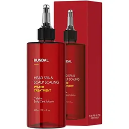 Єсенція для шкіри голови Kundal Caffeine Head Spa & Scalp Care Water Treatment Herb Mint від випадіння волосся лікуюча 300 мл - мініатюра 2