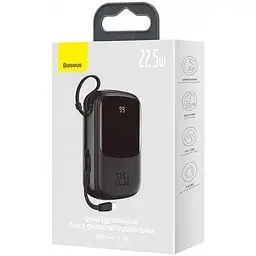 Зовнішній акб Baseus Qpow Digital Display (With Type-C Cable) 20000mAh PPQD-I02 білий - мініатюра 3