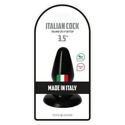 Анальна пробка Toyz4lovers Italian Cock 3,5", 9.5 см (чорний) - мініатюра 4