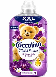 Кондиціонер для білизни Coccolino Fresh & Protect Orchidea Viola & Mirtilli концентрований 1,75 л (76 прань)