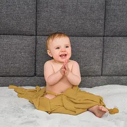 Одіялко BabyOno бамбукове з бахромою , 100х75 см, чорний (546/01) - мініатюра 3