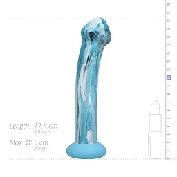 Скляний дилдо Gildo - Ocean Ripple Glass Dildo - мініатюра 8