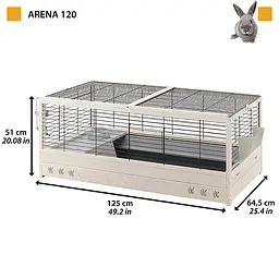 Дерев`яна клітка Ferplast Arena 120 для кроликів - мініатюра 2